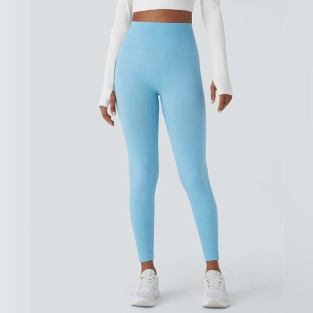 NWT- HALARA butt lifting light blue leggings